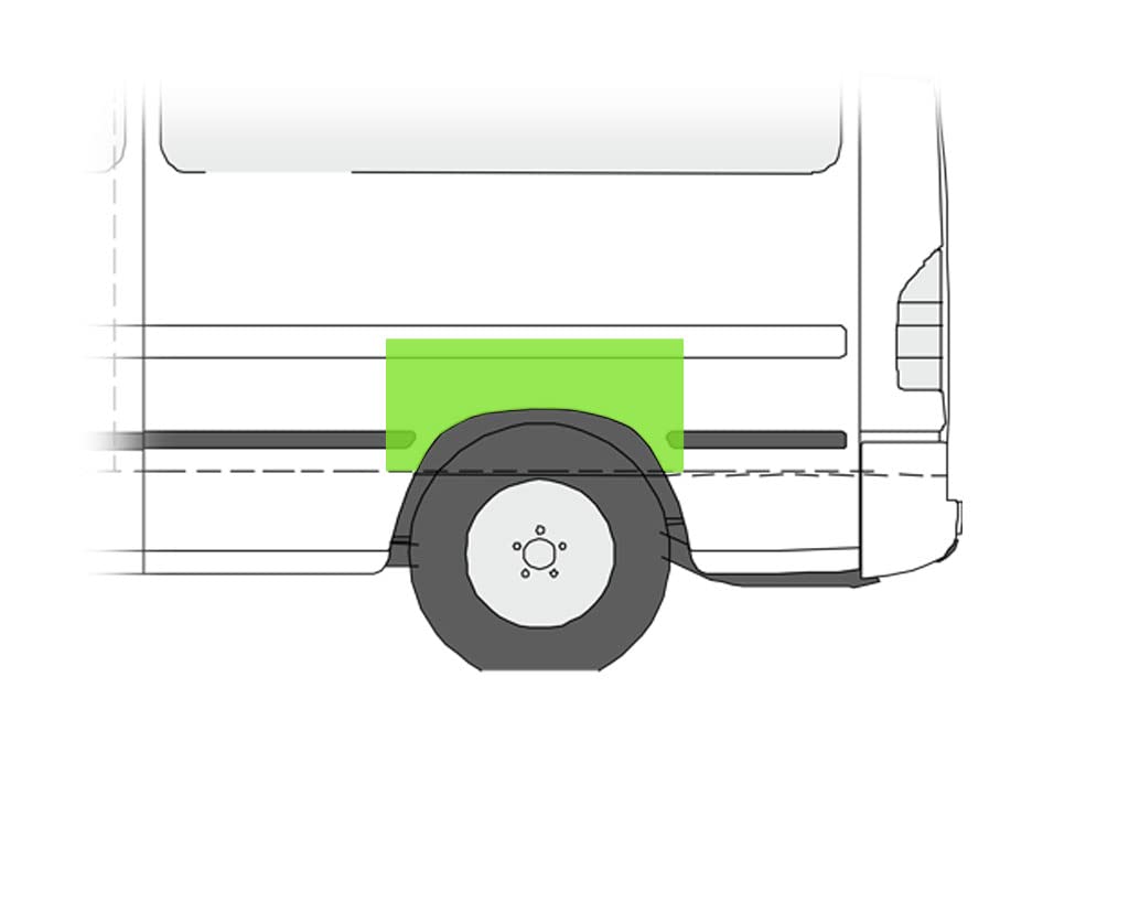 Reperaturblech Kotflügel Hinten Ober Kompatibel mit Mercedes Viano W639 Vito/Mixto 2003-2010 von Autoteile Gocht von Autoteile Gocht