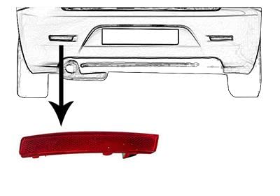 Rückstrahler Heckstrahler Reflektor rot Links Kompatibel mit Alfa 147 Schrägheck 01-10 von Autoteile Gocht von Autoteile Gocht