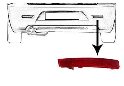 Rückstrahler Heckstrahler Reflektor rot Rechts Kompatibel mit Alfa 147 Schrägheck 01-10 von Autoteile Gocht von Autoteile Gocht