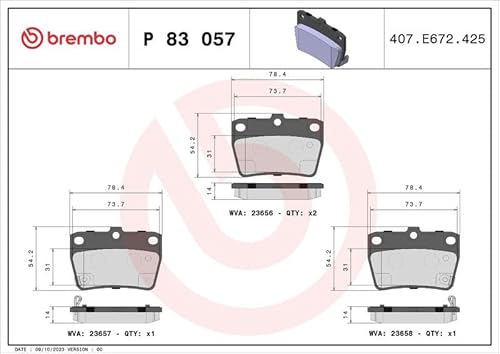 Scheibenbremse Bremsbelag Satz Hinten Kompatibel mit Toyota RAV 4 I A1 1994-2000 von Autoteile Gocht von Autoteile Gocht