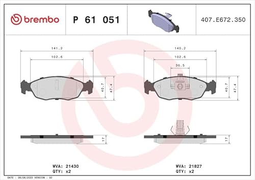 Scheibenbremse Bremsbelag Satz Vorne Kompatibel mit Citroen Saxo S0 S1 1996-2004 von Autoteile Gocht von Autoteile Gocht