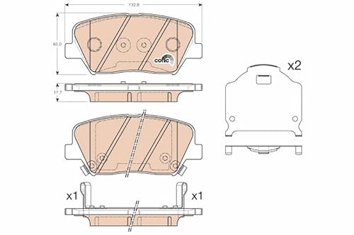 Scheibenbremse Bremsbelag Satz Vorne Kompatibel mit Hyundai i30 Kombi GD 2012-> von Autoteile Gocht von Autoteile Gocht