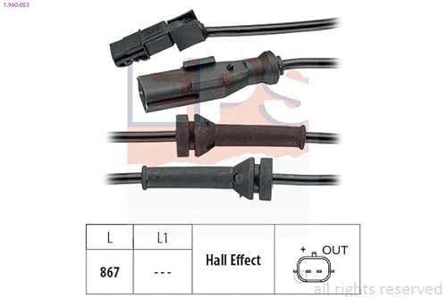 Sensor Raddrehzahl Hinten Links/Rechts Kompatibel mit Renault Scenic II Jm0/1 2003-2009 von Autoteile Gocht von Autoteile Gocht