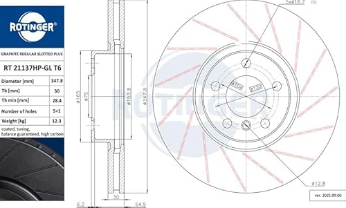 Set 2x Bremsscheibe Vorne Kompatibel mit BMW X5 E70 F15 F85 2006-2018 von Autoteile Gocht von Autoteile Gocht