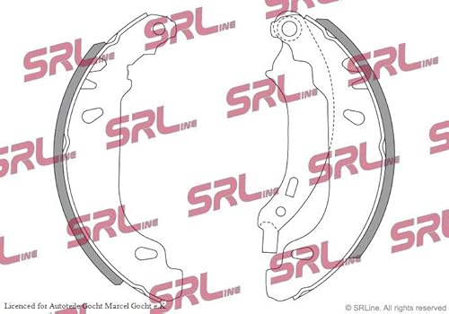 Set SRL Bremsbacken Trommelbremse Ø 180 mm Hinten Links/Rechts Kompatibel mit von Autoteile Gocht