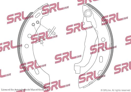 Set SRL Bremsbacken Trommelbremse Ø 180 mm Hinten Links/Rechts Kompatibel mit von Autoteile Gocht