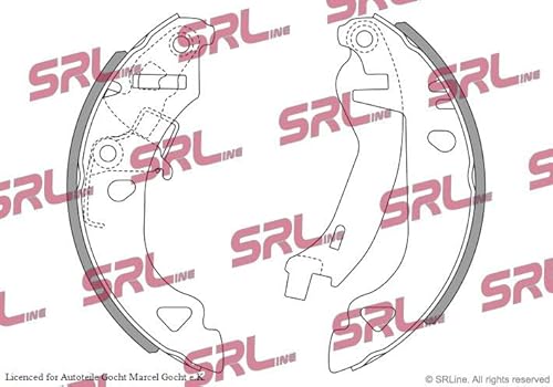 Set SRL Bremsbacken Trommelbremse Ø 180 mm Hinten Links/Rechts Kompatibel mit von Autoteile Gocht