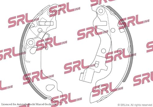 Set SRL Bremsbacken Trommelbremse Ø 180 mm Hinten Links/Rechts Kompatibel mit von Autoteile Gocht