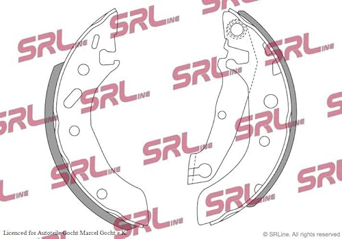 Set SRL Bremsbacken Trommelbremse Ø 180 mm Hinten Links/Rechts Kompatibel mit von Autoteile Gocht