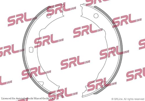 Set SRL Bremsbacken Trommelbremse Ø 185 mm Hinten Links/Rechts Kompatibel mit von Autoteile Gocht