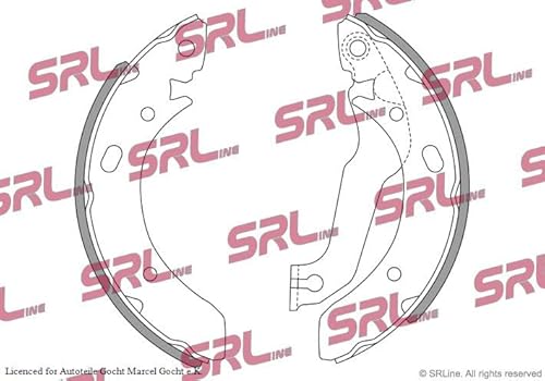 Set SRL Bremsbacken Trommelbremse Ø 203 mm Hinten Links/Rechts Kompatibel mit von Autoteile Gocht