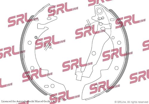 Set SRL Bremsbacken Trommelbremse Ø 228 mm Hinten Links/Rechts Kompatibel mit von Autoteile Gocht