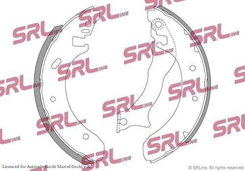 Set SRL Bremsbacken Trommelbremse Ø 229 mm Hinten Links/Rechts Kompatibel mit von Autoteile Gocht