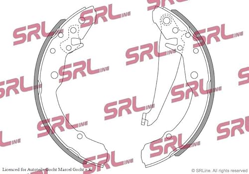 Set SRL Bremsbacken Trommelbremse Ø 229 mm Hinten Links/Rechts Kompatibel mit von Autoteile Gocht