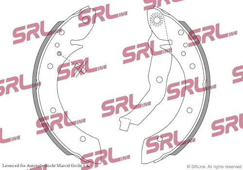 Set SRL Bremsbacken Trommelbremse Ø 229 mm Hinten Links/Rechts Kompatibel mit von Autoteile Gocht