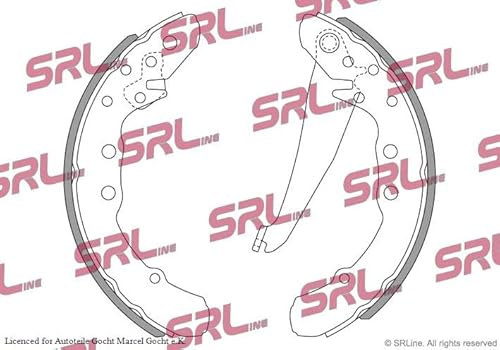 Set SRL Bremsbacken Trommelbremse Ø 230 mm Hinten Links/Rechts Kompatibel mit von Autoteile Gocht