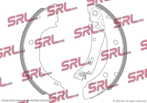 Set SRL Bremsbacken Trommelbremse Ø 254 mm Hinten Links/Rechts Kompatibel mit von Autoteile Gocht