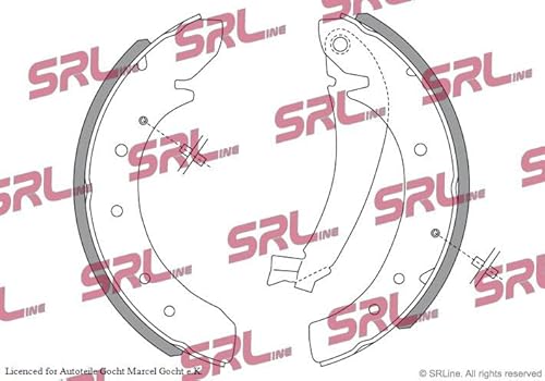 Set SRL Bremsbacken Trommelbremse Ø 254 mm Hinten Links/Rechts Kompatibel mit von Autoteile Gocht