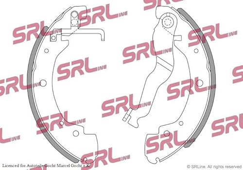 Set SRL Bremsbacken Trommelbremse Ø 270 mm Hinten Links/Rechts Kompatibel mit von Autoteile Gocht