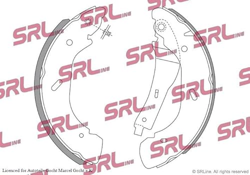 Set SRL Bremsbacken Trommelbremse Ø 280 mm Hinten Links/Rechts Kompatibel mit von Autoteile Gocht