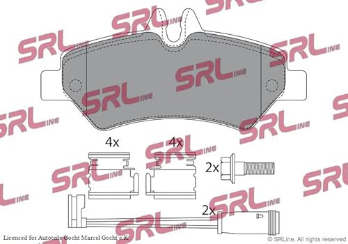 Set SRL Bremsbeläge Scheibenbremse System Brembo Hinten Links/Rechts von Autoteile Gocht