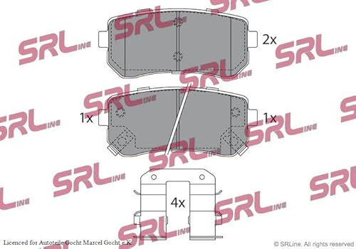 Set SRL Bremsbeläge Scheibenbremse System Mando Hinten Links/Rechts von Autoteile Gocht