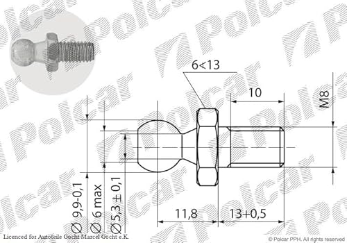 Set Stehbolzen Gasfeder Links Kompatibel mit von Autoteile Gocht von Autoteile Gocht