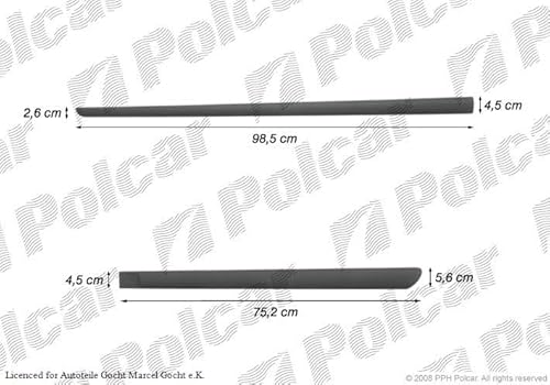 Set Zierleiste Schutzleiste für Tür Schwarz Kompatibel mit Mazda 2007-2013 von von Autoteile Gocht