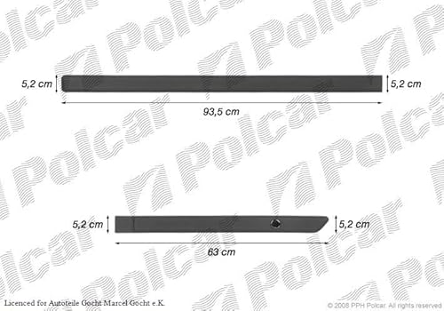 Set Zierleiste Schutzleiste für Tür Set u. Vorne Links/Rechts Kompatibel mit Fiat Panda 169 von Autoteile Gocht von Autoteile Gocht