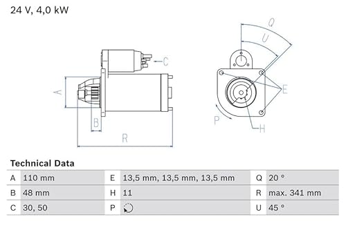 Anlasser Starter Kompatibel mit DAF 75 CF 1998-2000 von Autoteile Gocht von Autoteile Gocht