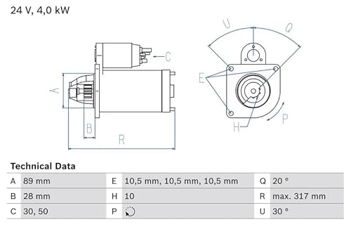 Anlasser Starter Kompatibel mit MAN M 2000 1995-2005 von Autoteile Gocht von Autoteile Gocht