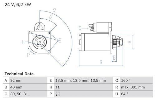 Starter Kompatibel mit Mercedes Actros 1996-2002 von Autoteile Gocht von Autoteile Gocht