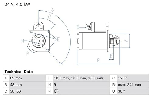 Anlasser Starter Kompatibel mit Mercedes Lk/Ln2 1984-1998 von Autoteile Gocht von Autoteile Gocht