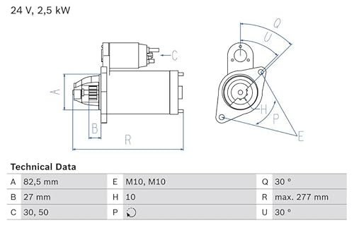 Starter Anlasser Kompatibel mit Mercedes W460 W461 W463 1987-2006 von Autoteile Gocht von Autoteile Gocht