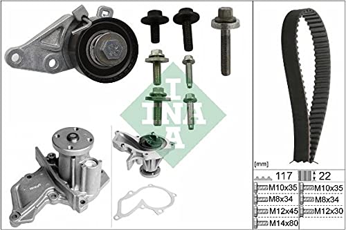 Wasserpumpe + Zahnriemen Satz Kompatibel mit Ford Fusion Kombi 2002-2005 von Autoteile Gocht von Autoteile Gocht