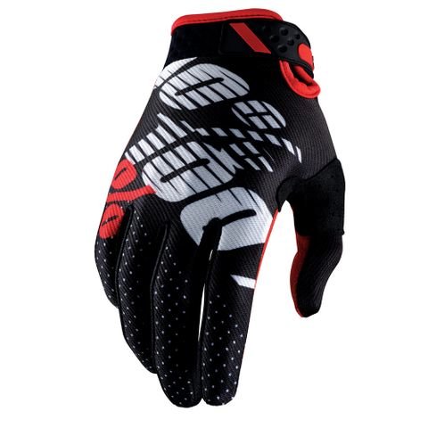 100% Ridefit gloves black-red size. S