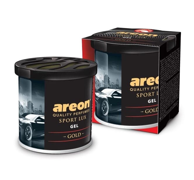 12x Original Areon Gel CAN Auto Duftdose Duftbaum Lufterfrischer + DECKEL LUX GOLD