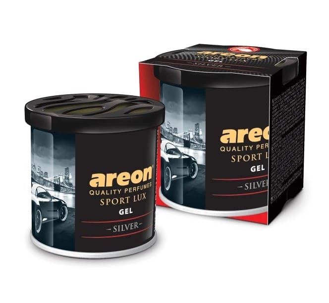 3x Original Areon Gel CAN Auto Duftdose Duftbaum Lufterfrischer + DECKEL LUX Silver