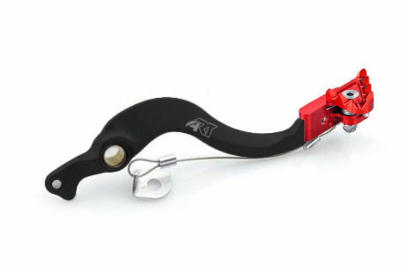 ART Factory Brake Pedal Black Anodized Aluminium/Red Tip