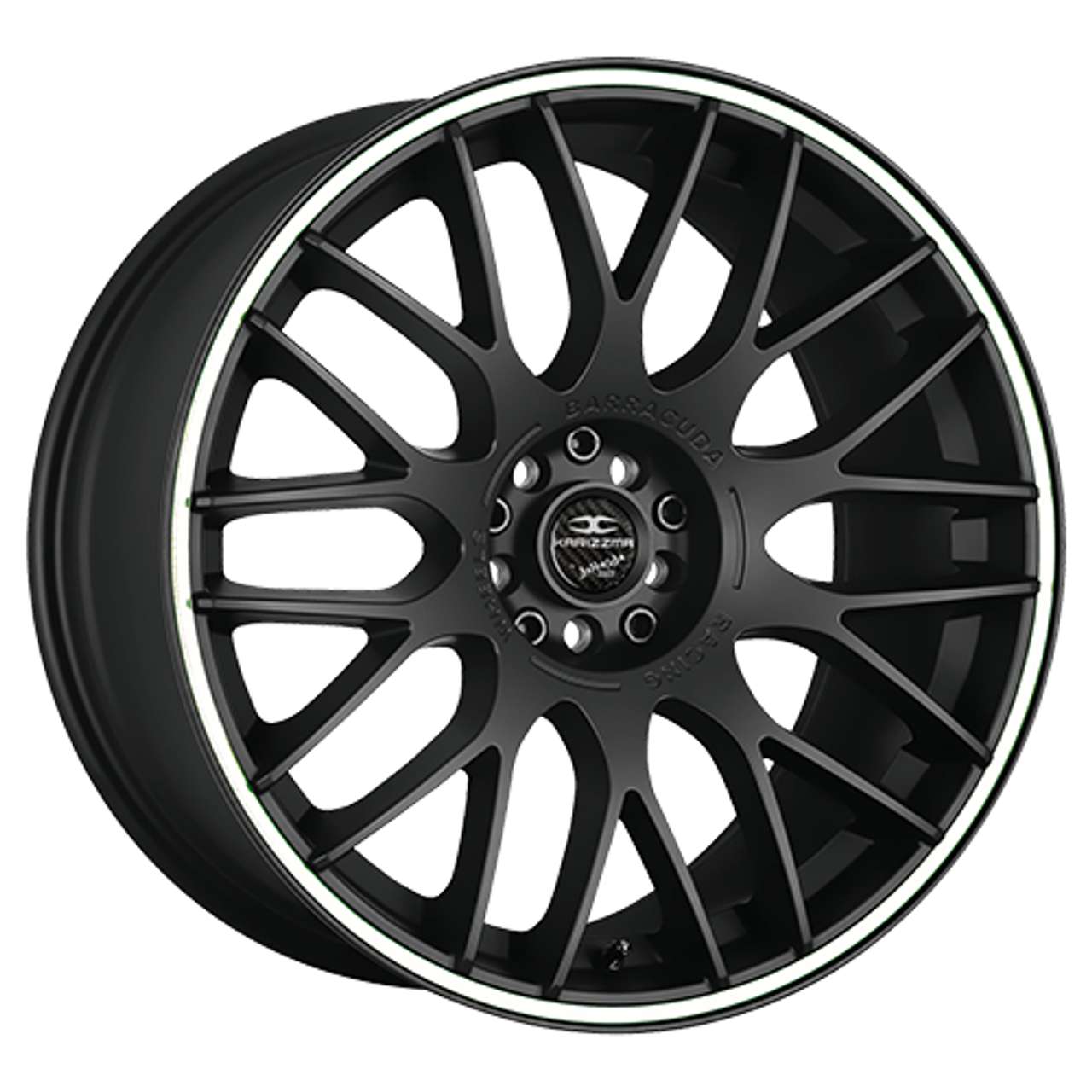 BARRACUDA KARIZZMA mattblack puresports color trim weiss 8.0Jx18 4x100+108 ET38