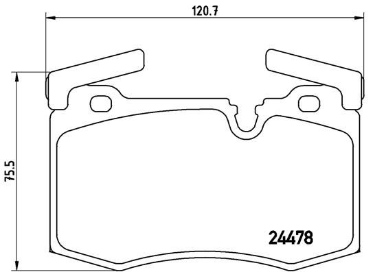 Bremsbelagsatz, Scheibenbremse Vorderachse Brembo P 06 068 von Brembo