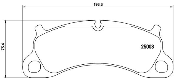 Bremsbelagsatz, Scheibenbremse Vorderachse Brembo P 65 025 von Brembo