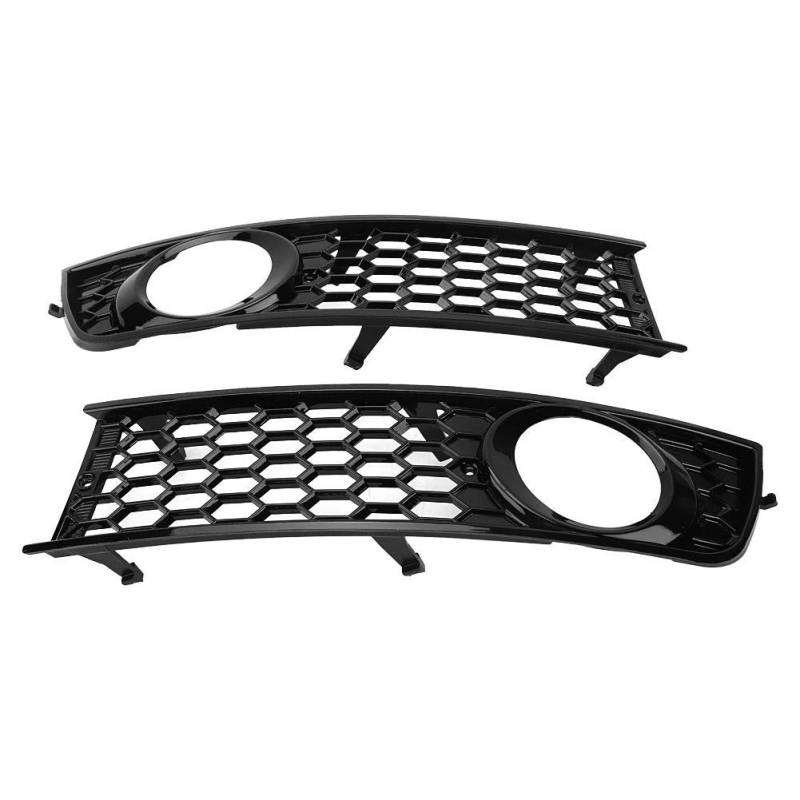 Fog Light Grille,2pcs Car Front Bumper Fog Light Grille Lower Side Fog Lamp Grill for Audi B6 2002-2005 von Wytino