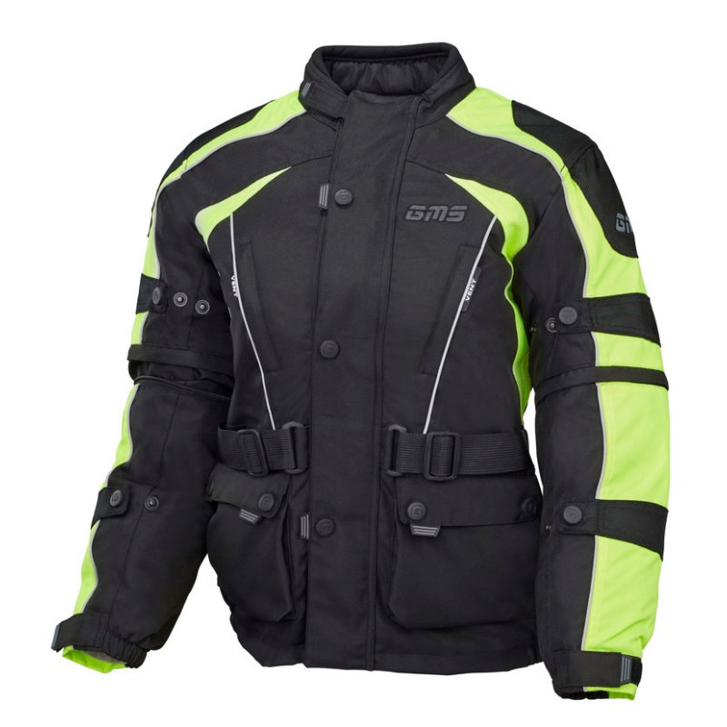 gms Kinder Jacke Twister Kids schwarz-fluogelb Größe: XL