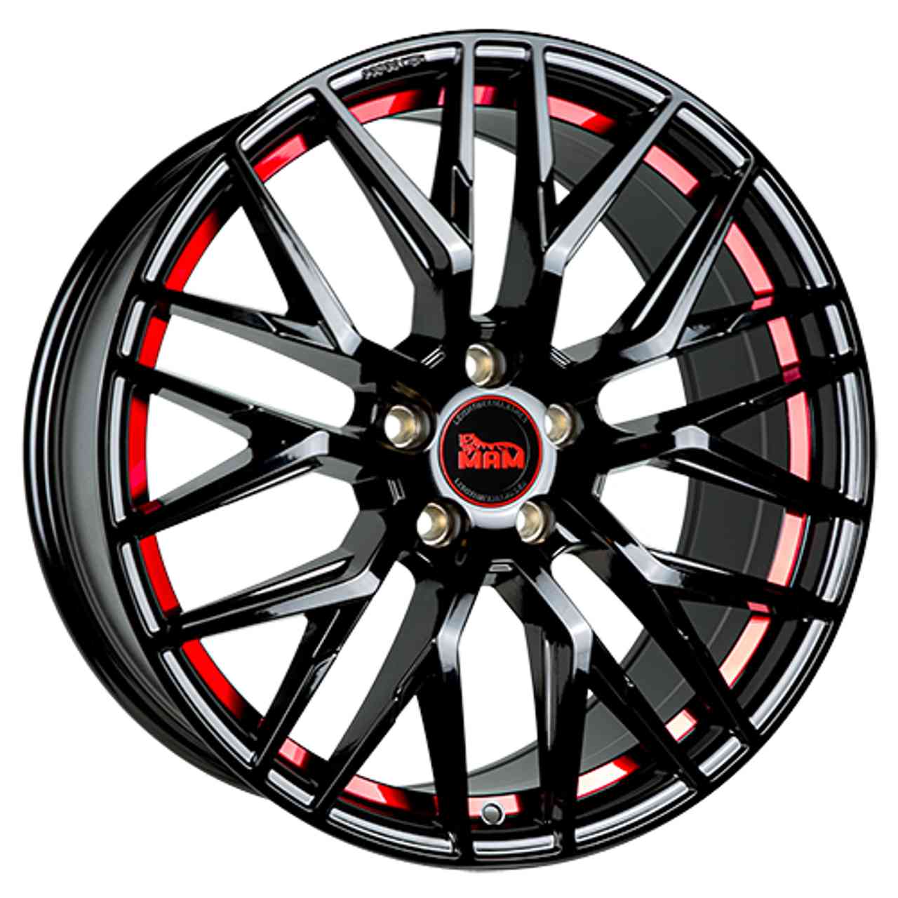 MAM MAM RS4 black painted red inside 8.0Jx18 5x114.3 ET40