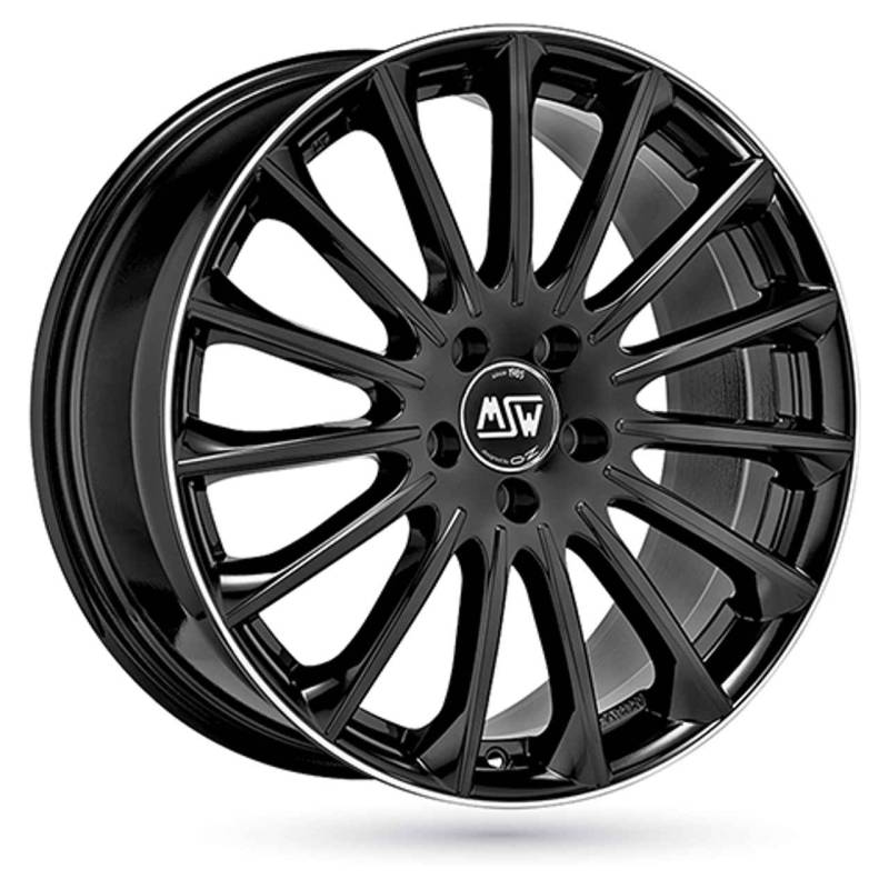 MSW (OZ) MSW 30 gloss black polished lip 9.5Jx20 5x112 ET50