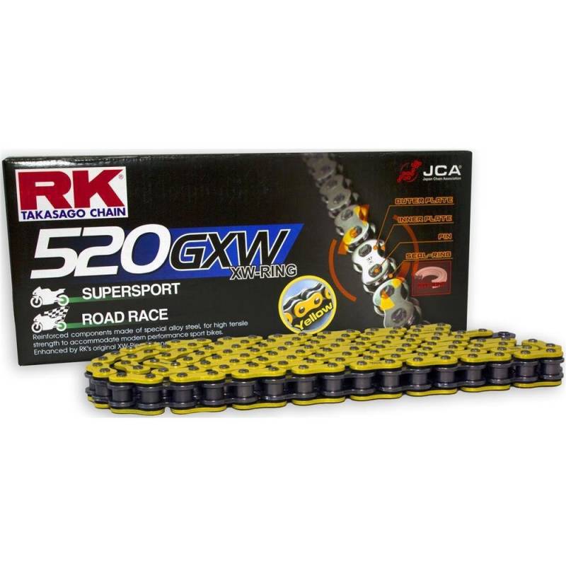 RK chain 520 GXW 120 N yellow/black open