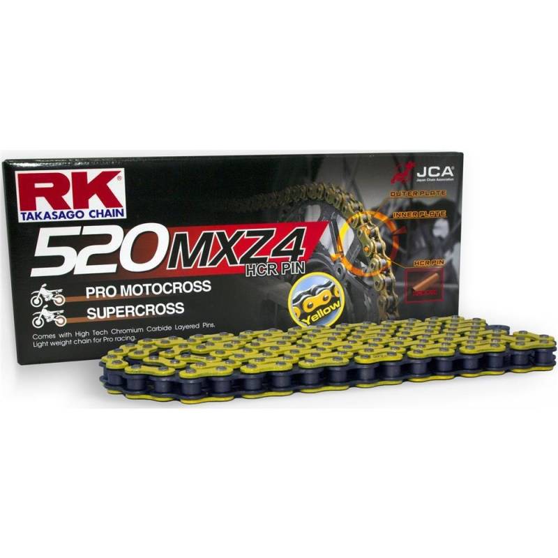 RK chain 520 MXZ4 118 C yellow/black open
