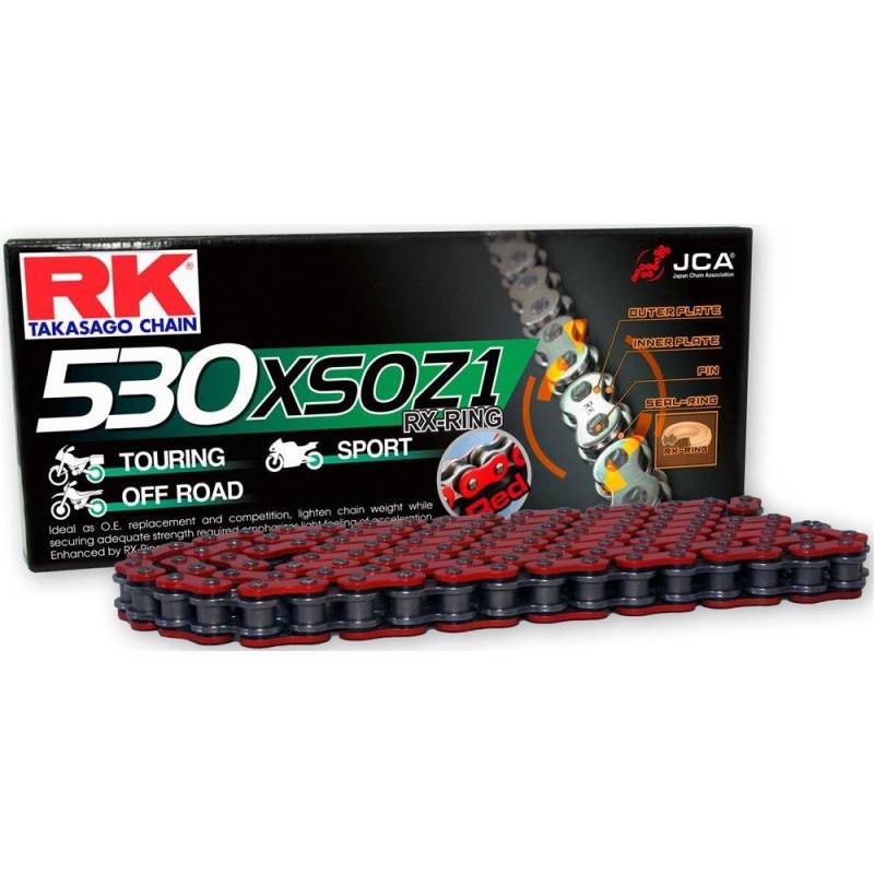 RK chain 530 Xso 116 N red/black open