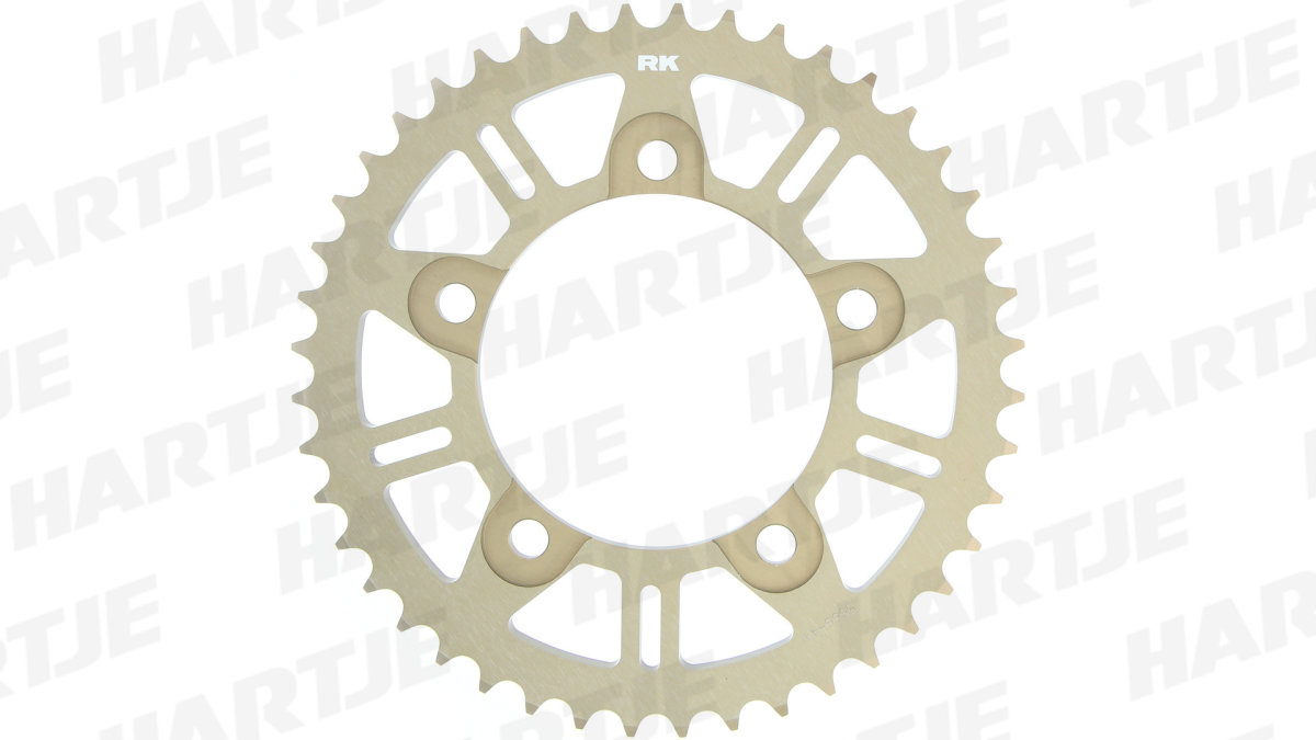 RK chain wheel 525 46Z aluminum gold matt hard anod.